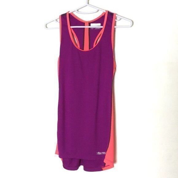 Marmot Racerback Tank Top Size XS Athletic Wear Pink Purple - Picture 7 of 7